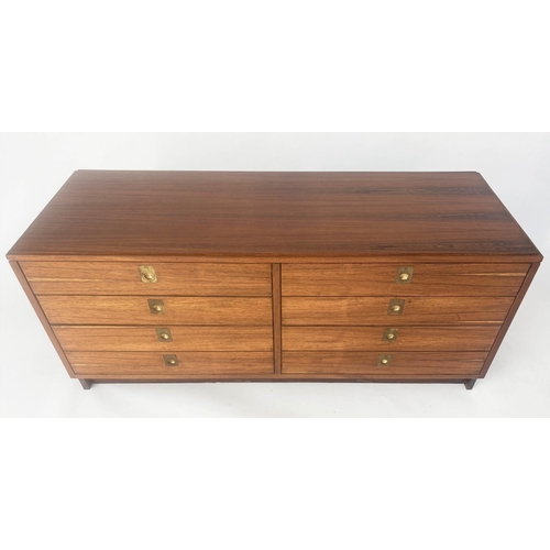 425 - ARCHIE SHINE LOW CHEST, 127cm W x 46cm D x 55cm H, 1960's with six drawers.