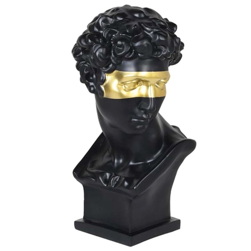 430 - NEW ROMANTIC DAVID, sculptural bust, 57cm x 30cm x 30cm.