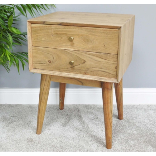 433 - SIDE CHESTS, a pair, 1960s Danish Style, two drawers in each,
63cm x 45cm x 38cm. (2)