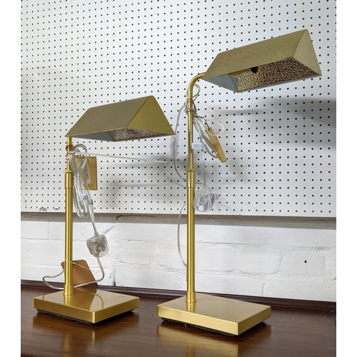 438 - LAUREN RALPH LAUREN HOME DESK LAMPS, a pair, 61cm H, height adjustable. (2)