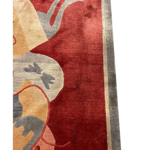 152 - ART NOUVEAU DESIGN CARPET, 245cm x 201cm.