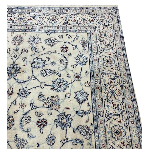 148 - FINE PERSIAN PART SILK NAIN CARPET, 242cm x 167cm.