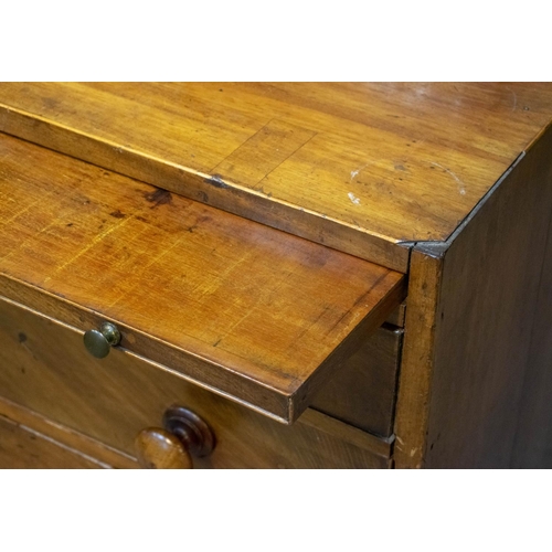 298 - CHEST, 80cm H x 84cm W x 48cm D, George III mahogany with brushing slide above four drawers.