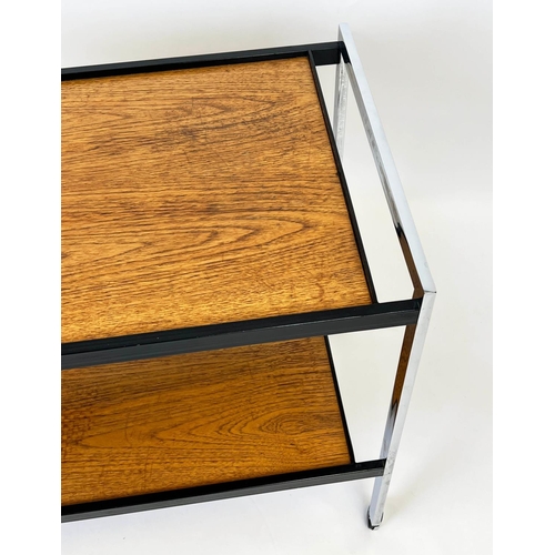 201 - COCKTAIL TROLLEY, mid century, manner of Merrow Associates, 64cm H x 71cm x 42cm.