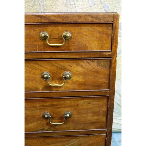 202 - CHEST, 90cm W x 83cm H x 51cm D George II mahogany with two short above three long drawers on bracke... 