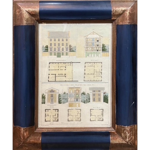 24 - PRINTS, a set of eight, French architectural scenes, purchased from Stephanie Hoppen, each 58cm x 43... 