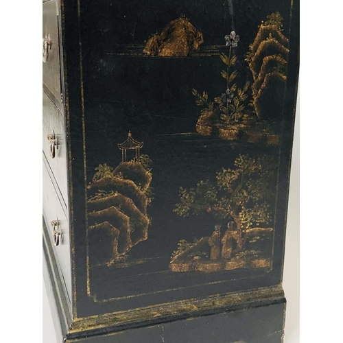 266 - CHINOISERIE CHEST, Chinese export style by Oka with two short above three long drawers, 82cm W x 85c... 