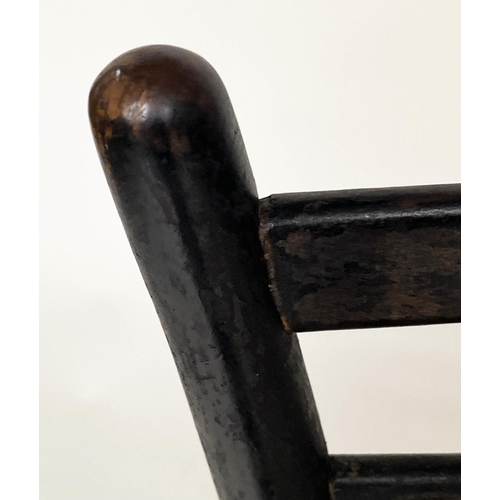 277 - DINING CHAIRS, a set of five, 1950s vintage Italian ebonised in the manner of Gio Ponti. (5)