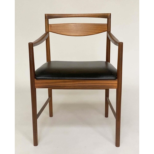 291 - MCINTOSH DINING CHAIRS, eight teak framed and vinyl upholstered by 'McIntosh Kircaldy', 52cm W. (8)