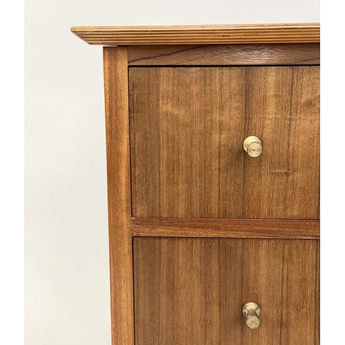 294 - CHEST, Cumbrae by Morris of Glasgow, American walnut with three long drawers, 85cm x 50cm D x 77cm H