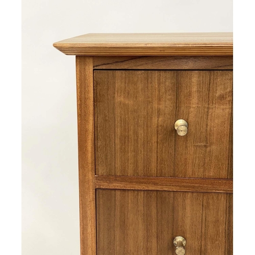 294 - CHEST, Cumbrae by Morris of Glasgow, American walnut with three long drawers, 85cm x 50cm D x 77cm H