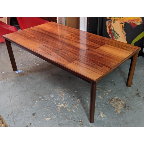 358 - LOW TABLE, 125cm x 70cm x 45cm, vintage mid century design.