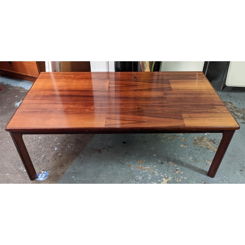 358 - LOW TABLE, 125cm x 70cm x 45cm, vintage mid century design.