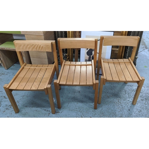 369 - AFTER GORDON RUSSEL COVENTRY STYLE CHAIRS, a set of nine, 74cm H. (9)