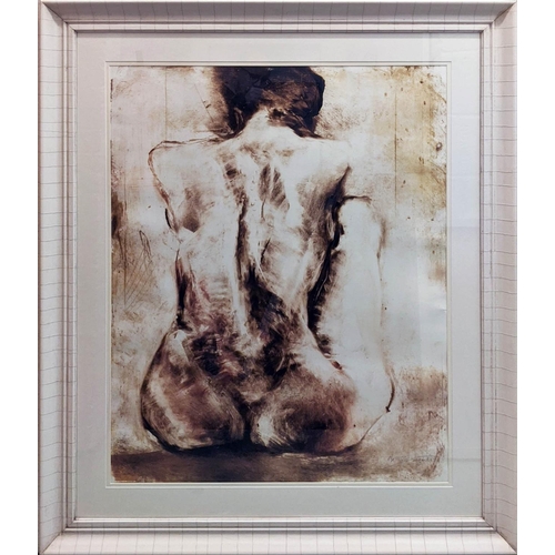 42 - CONTEMPORARY SCHOOL, off set nude print, indistinctly signed in pencil, 139cm x 109cm.