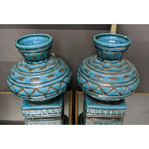 473 - PAOLO MOSCHINO ESPIRIT VASES, a pair,43cm H. (2)