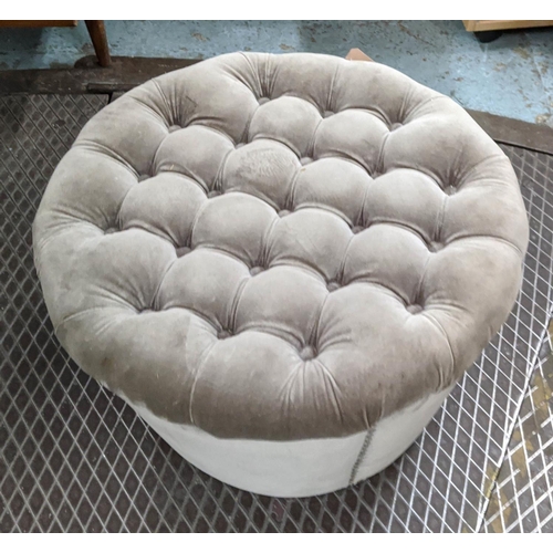 480 - FOOTSTOOL, 60cm x 40cm H, velvet upholstered with rising lid.