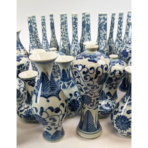 491 - MINIATURE CERAMICS COLLECTION, Chinese export style blue and white, 75 items, 18.5cm at tallest. (75... 