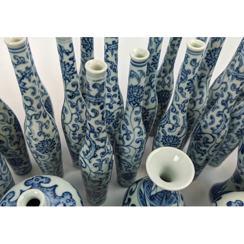 491 - MINIATURE CERAMICS COLLECTION, Chinese export style blue and white, 75 items, 18.5cm at tallest. (75... 