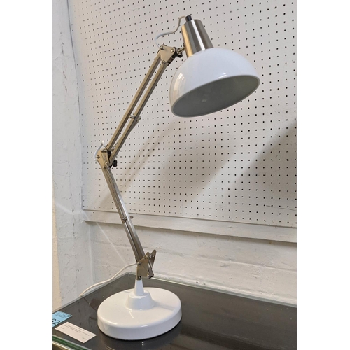 494 - DESK LAMPS, a pair, Anglepoise style design, 77cm H at tallest. (2)