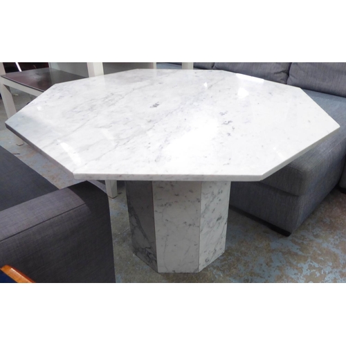 503 - CENTRE TABLE, 110cm x 71cm H marble with an octagonal top.