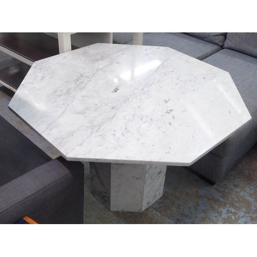 503 - CENTRE TABLE, 110cm x 71cm H marble with an octagonal top.