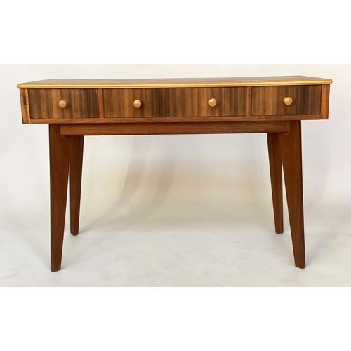 521 - MORRIS OF GLASGOW 'CUMBRAE' WRITING TABLE, 1970s American walnut, by Neil Morris, with three frieze ... 