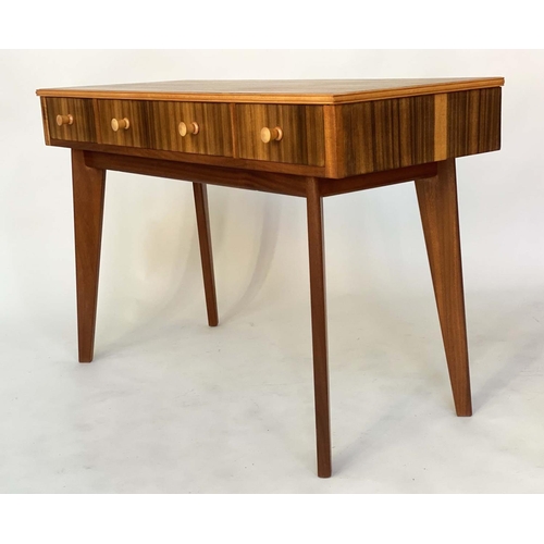 521 - MORRIS OF GLASGOW 'CUMBRAE' WRITING TABLE, 1970s American walnut, by Neil Morris, with three frieze ... 