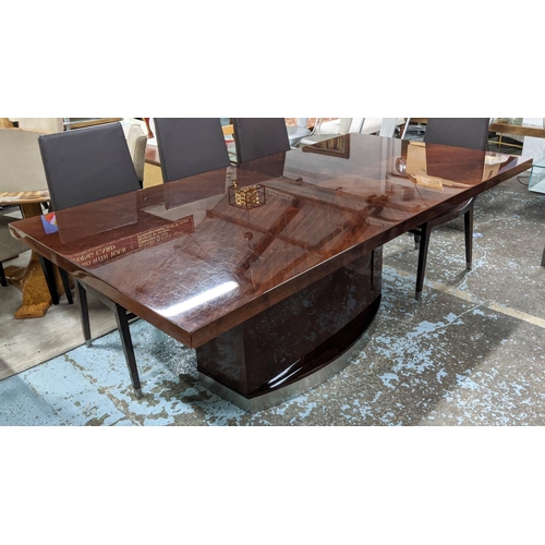 522 - MALERBA COLLECTION DINING TABLE, extendable 300cm x 108cm x 79cm at largest, with two leaves.