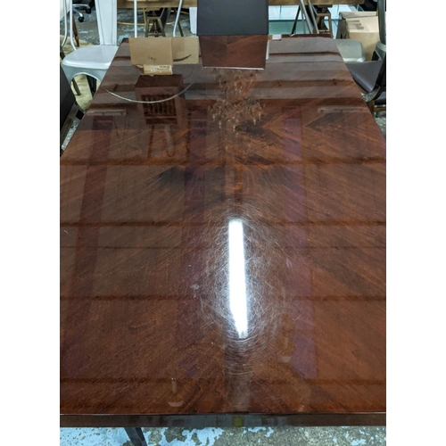 522 - MALERBA COLLECTION DINING TABLE, extendable 300cm x 108cm x 79cm at largest, with two leaves.