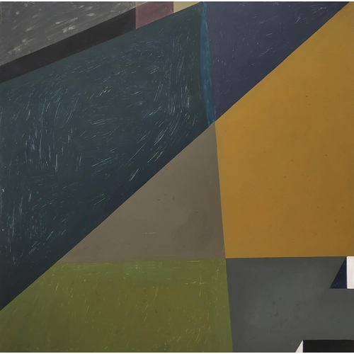 66 - JAMES ARNOLD MARTIN (1931-2015) 'Architectural Abstract', oil on  board, 122cm x 122cm.