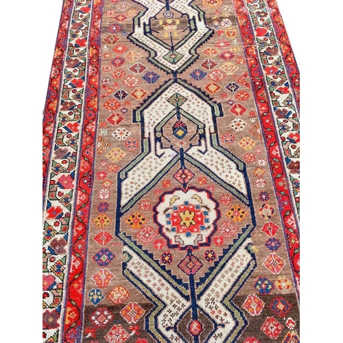 96 - ANTIQUE HERIZ SERAPI RUNNER, 505cm x 105cm.