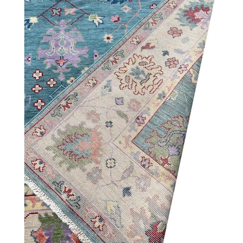 120 - CONTEMPORARY OUSHAK CARPET, 402cm x 303cm.