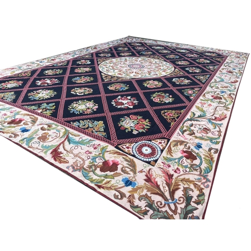 123 - FINE SAVONNERIE DESIGN NEEDLEPOINT CARPET, 600cm x 404cm.