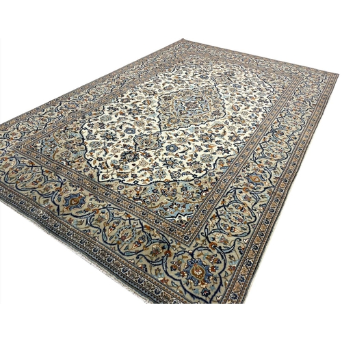 131 - PERSIAN ISPHAHAN CARPET, 294cm x 195cm.