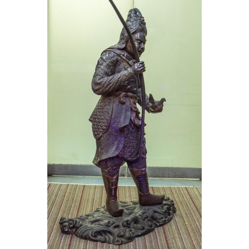 224 - CHINESE WARRIOR, 108cm H, Bronze.