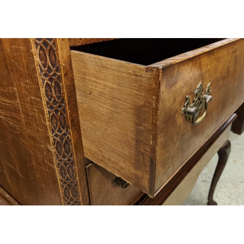 263 - CHEST ON STAND, George III and later, the chest of circa 1775, mahogany with six drawers raised on a... 