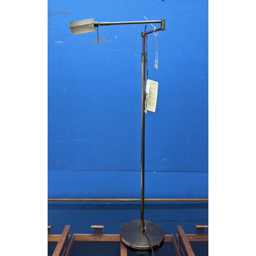 311 - WILLIAM YEOWARD ROOF TOP FLOOR LAMP, 126cm at tallest, in antiqued bronze, height adjustable.