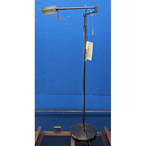 311 - WILLIAM YEOWARD ROOF TOP FLOOR LAMP, 126cm at tallest, in antiqued bronze, height adjustable.