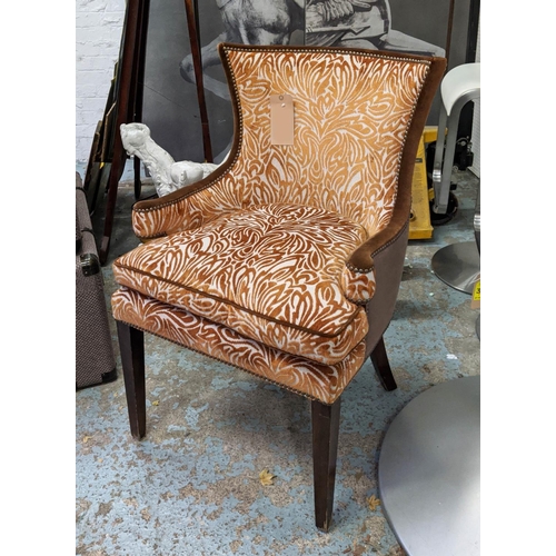 314 - WILLIAM YEOWARD LAUNAY ARMCHAIR, 60cm x 60cm x 96cm.