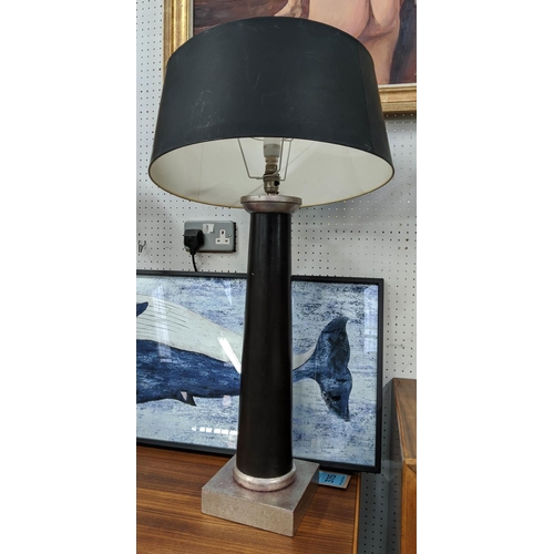 315 - PORTA ROMANA TABLE LAMPS, a pair, 84cm H, with shades. (2)