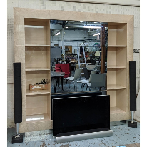 318 - FENDI MIRANDUS BOOKSHELF, 240cm x 48cm x 225cm, with built in television.