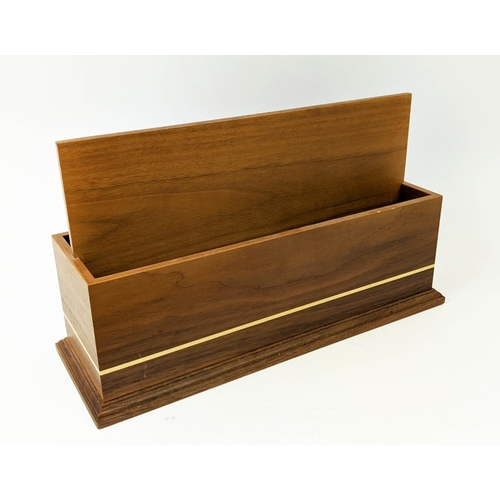 34 - LINLEY DESK ACCESSORIES, including; writing surfaces, a pair, 59cm x 46cm and letter rack, 35cm x 12... 