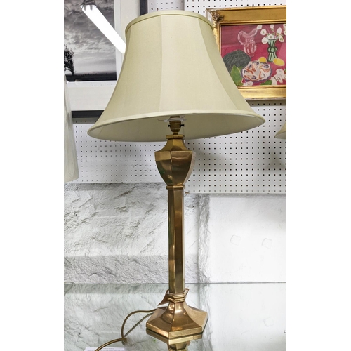 358 - VAUGHAN TABLE LAMPS, overall height 80cm, a pair with shades. (2)