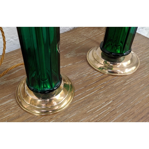 380 - CENEDESE GLASS TABLE LAMPS, a pair, vintage, 44cm H. (2)