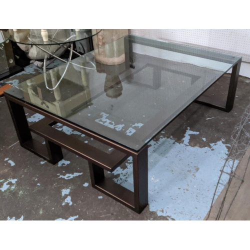 489 - VILLIERS BROTHERS BROOKLYN COFFEE TABLE, 120cm W x 40cm H x 95cm D.