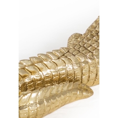 524 - CROCODILE CANDELABRA, a pair, gilt finish, 44cm x 51cm x 15cm.