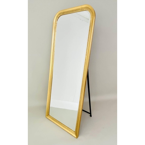 526 - DRESSING MIRROR, Louis Philipp style, gilt frame 163cm x 64cm.