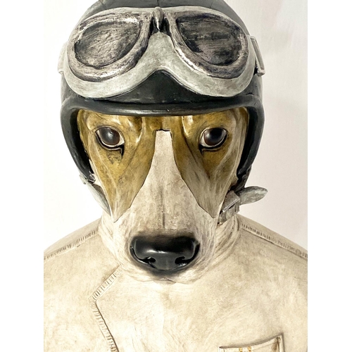 530 - STIRLING MUTTS, sculptural bust, polychrome finish 50cm x 25cm x 22cm.