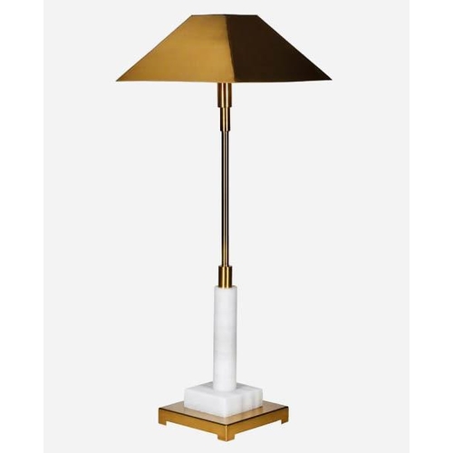 532 - TABLE LAMP, 1950s Italian style design, gilt metal and marble 89cm x 33cm x 33cm.